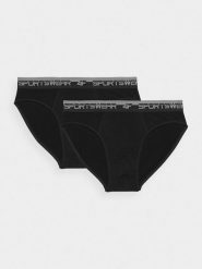 4F Bielizna slipy (2-pack) męskie - czarne S. Czarna slipki męskie 4F, m, bez wzorów, z bawełny. W wyprzedaży za 49.99 zł.