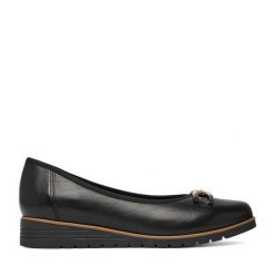Baleriny Go Soft. Czarne balerinki damskie GO SOFT, bez wzorów, bez obcasa, bez zapięcia. Za 199.99 zł.
