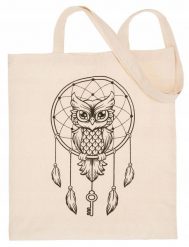 Shopperka materiałowa [DH] EKO beżowa wzór 29. Brązowe shopperki damskie Inny, bez wzorów, z bawełny, bez dodatków. Za 7.60 zł.