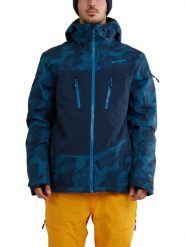 Kurtka narciarska męska Privet Jacket. Niebieskie kurtki sportowe męskie FUNDANGO, na zimę, m, bez wzorów, z materiału, z kapturem, narciarskie. Za 639.00 zł.