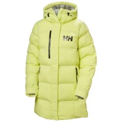 Parka damska z kapturem Helly Hansen Adore. Zielone parki damskie Helly Hansen, bez wzorów, z puchu, z kapturem. Za 1,266.75 zł.