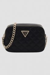 GUESS Czarna damska torebka Giully II. Czarne torebki do ręki damskie Guess, z aplikacjami, ze skóry, bez dodatków. W wyprzedaży za 422.99 zł.