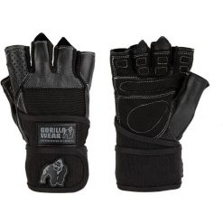 Dallas Rękawiczki z owijkami na nadgarstki - Czarny. Czarne rękawiczki męskie GORILLA WEAR, bez wzorów. Za 170.00 zł.