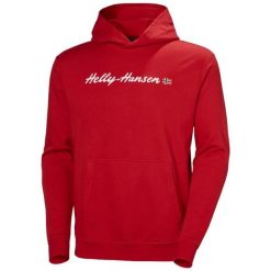 Bluza Helly Hansen Core Graphic. Czerwone bluzy męskie Helly Hansen, m, bez wzorów, casualowe, bez ramiączek, bez kaptura. Za 349.00 zł.