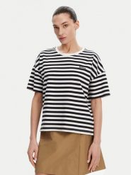 Barbour T-Shirt Adria LML0893NY73 Granatowy Relaxed Fit. Niebieskie t-shirty damskie Barbour, bez wzorów, z bawełny, bez kołnierzyka, bez ramiączek. Za 119.99 zł.