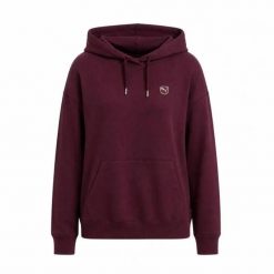 Bluza Puma Ess Elevated Comfort Hoodie Fl Damskie. Czerwone bluzy damskie Puma, s, bez wzorów, z bawełny, sportowe, bez ramiączek, z kapturem. Za 312.99 zł.