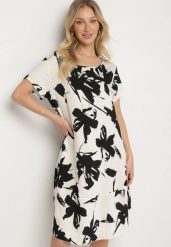 Czarna Wiskozowa Sukienka w Kwiatowy Wzór Emitine. Czarne sukienki damskie Born2be, na co dzień, l, bez wzorów, z wiskozy, klasyczne, bez kołnierzyka, bez ramiączek, midi, proste. Za 54.99 zł.