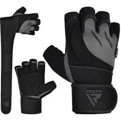 Rękawiczki fitness L4 – szare - M. Czarne rękawiczki męskie RDX SPORTS, bez wzorów, z bawełny. Za 161.00 zł.