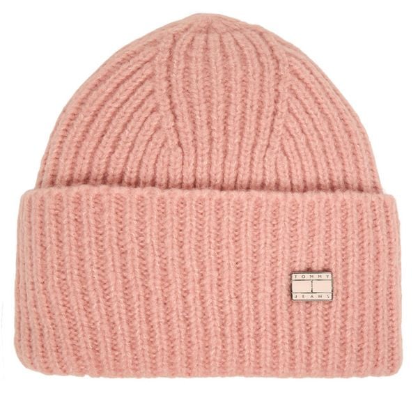 Czapka Tommy Hilfiger. Czerwone czapki damskie Tommy Hilfiger, na zimę, bez wzorów. Za 159.99 zł.