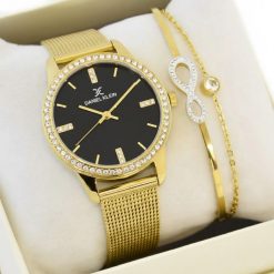 Zestaw damski zegarek Daniel Klein CORINA 13696-3 złoty czt + bransoletka. Żółte zegarki damskie Daniel Klein, złote. Za 299.99 zł.