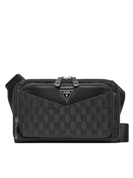 Guess Saszetka HMSIDE P5114 Czarny. Czarne saszetki i nerki męskie Guess, ze skóry. Za 219.99 zł.