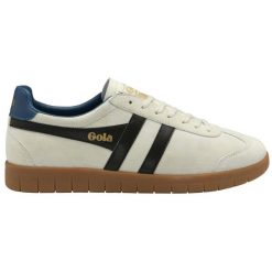 Trenerzy Gola Hurricane. Białe buty sportowe męskie Gola, bez wzorów, z zamszu, bez zapięcia. Za 425.50 zł.