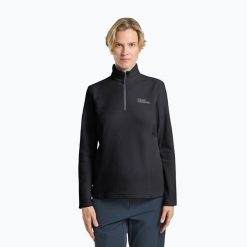 Bluza trekkingowa damska Jack Wolfskin Taunus Hz. Niebieskie bluzy damskie Jack Wolfskin, xs, bez wzorów, z materiału, bez ramiączek, bez kaptura. Za 269.99 zł.