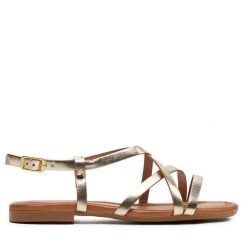 Sandały Maciejka. Żółte sandały damskie Maciejka, bez wzorów, bez obcasa, na płaskiej podeszwie, bez zapięcia. Za 219.99 zł.