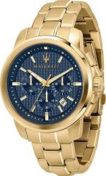 Zegarek Maserati Zegarek Męski Maserati R8873621021 ( 44 mm). Zegarki męskie maserati, bez wzorów. Za 723.01 zł.