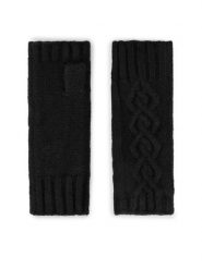 Jenny Fairy Rękawiczki 4W6-004-AW24 Czarny. Czarne rękawiczki damskie Jenny Fairy, bez wzorów, z dzianiny. Za 49.99 zł.