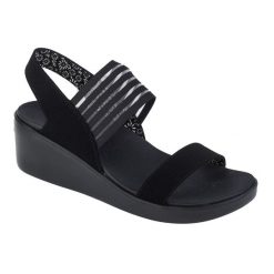 Buty do chodzenia Skechers Arch Fit Rumble Modernistic. Czarne obuwie trekkingowe damskie Skechers, z materiału, bez zapięcia. Za 279.99 zł.