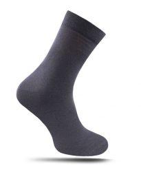 Skarpetki Męskie, Jednokolorowe, Bezuciskowe, BAWEŁNA - NADIR - Ciemna Stal. Szare skarpety męskie Nadir, bez wzorów, z bawełny. Za 14.90 zł.