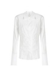 Patrizia Pepe Koszula | DC0142/A23 | Kobieta | Biały. Białe koszule damskie Patrizia Pepe, s, bez wzorów, z bawełny, eleganckie, bez kołnierzyka, bez ramiączek. W wyprzedaży za 349.00 zł.