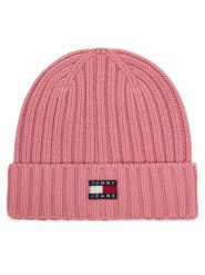 Tommy Hilfiger Czapka Heritage AW0AW18979 Różowy jasny. Czerwone czapki damskie Tommy Hilfiger, na zimę, bez wzorów, z bawełny. Za 149.99 zł.