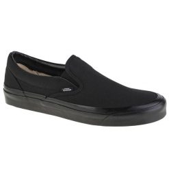 Buty sportowe do chodzenia męskie, Vans Classic Slip-On. Czarne buty sportowe męskie Vans, bez wzorów, z gumy, bez zapięcia, trekkingowe, vans classic. Za 199.99 zł.