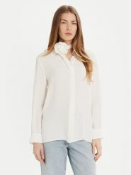 Marella Koszula Inaco 2513111161 Biały Regular Fit. Białe koszule damskie Marella, bez wzorów, z jedwabiu, biznesowe, bez kołnierzyka, bez ramiączek. Za 549.99 zł.