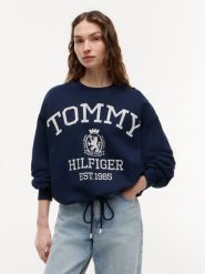Tommy Hilfiger Bluza Kobiety Bawełna niebieski, XL. Niebieskie bluzy damskie Tommy Hilfiger, xl, bez wzorów, z bawełny, bez ramiączek, bez kaptura. Za 649.95 zł.