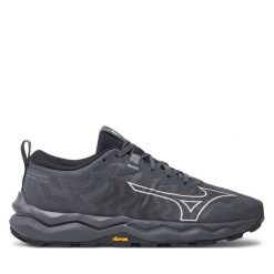 Buty do biegania Mizuno. Czarne obuwie sportowe damskie Mizuno, bez wzorów, z gore-texu, bez zapięcia, do biegania, mizuno wave, gore-tex. Za 459.99 zł.