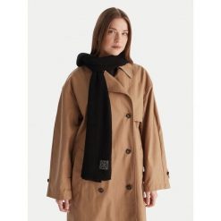 Szalik Calvin Klein. Czarne szaliki damskie Calvin Klein, bez wzorów. Za 599.99 zł.