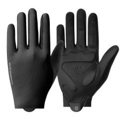 Rękawiczki rowerowe pełne palce unisex z ekranem dotykowym. Czarne rękawiczki męskie ROCKBROS, na lato, bez wzorów, z elastanu. Za 93.60 zł.