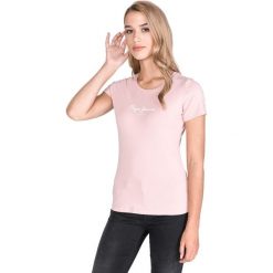 Pepe Jeans Virginia New Koszulka Różowy. Czerwone bluzki damskie Pepe Jeans, m, bez wzorów, z bawełny, bez kołnierzyka, bez ramiączek. Za 102.95 zł.