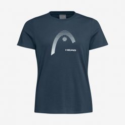 T-shirt damski Club Lara. Niebieskie t-shirty damskie Head, l, bez wzorów, z bawełny, sportowe, bez kołnierzyka, bez ramiączek. W wyprzedaży za 101.50 zł.