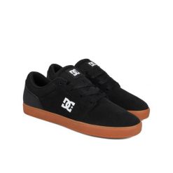 Trampki męskie DC Shoes Crisis 2. Czarne trampki męskie DC Shoes, bez wzorów, z gumy, sportowe, bez zapięcia. Za 390.00 zł.