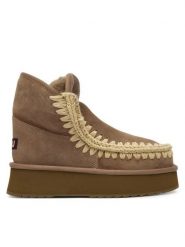 Mou Śniegowce MU.FW681010A Szary. Szare śniegowce damskie Mou, ze skóry, bez zapięcia. Za 1,049.00 zł.