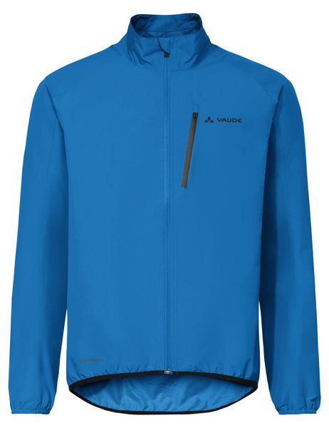 Kurtka hardshell M Drop Jacket III. Niebieskie kurtki sportowe męskie Vaude, m, bez wzorów, z hardshellu, bez kaptura, rowerowe. Za 519.00 zł.