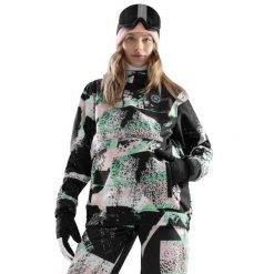 Kurtka snowboardowa damska W1-W Crest. Kurtki sportowe damskie SIROKO, bez wzorów, z softshellu, bez ramiączek, bez kaptura, narciarskie. Za 296.00 zł.