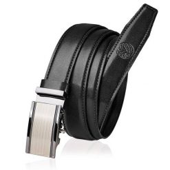 Skórzany pasek BETLEWSKI AUTO-LIC30 CZ 115_K3 czarny. Czarne paski męskie Betlewski, z materiału. Za 109.00 zł.