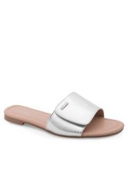 JENNY Klapki WFA2740-1 Srebrny. Szare klapki damskie Jenny, bez wzorów, z syntetyku, bez obcasa, bez zapięcia. Za 69.99 zł.