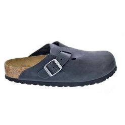 Klapki damskie Birkenstock Boston NU. Szare klapki damskie Birkenstock, bez wzorów, z materiału, bez obcasa, bez zapięcia. Za 519.00 zł.