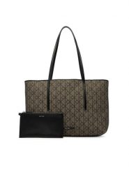 Calvin Klein Torebka Emblem Trio Pebble Shoulder Bag LV04F3750G Brązowy. Brązowe shopperki damskie Calvin Klein, bez wzorów, z materiału, bez dodatków. Za 649.99 zł.