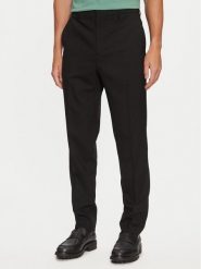 AMI Paris Spodnie materiałowe HTR013.WV0044 Czarny Regular Fit. Czarne spodnie materiałowe męskie AMI PARIS, bez wzorów, z materiału. Za 909.99 zł.
