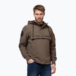 Kurtka męska Pitbull Meandro Kangaroo. Brązowe kurtki męskie PITBULL, l, bez wzorów, z poliamidu, eleganckie, bez kaptura. Za 329.99 zł.