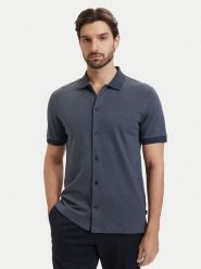 BOSS Koszula H-Powell 102 50560014 Granatowy Regular Fit. Niebieskie koszule męskie Boss, m, bez wzorów, z bawełny, bez kołnierzyka, bez ramiączek. Za 629.99 zł.