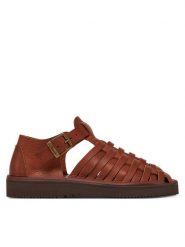 Fracap Sandały D025 Brązowy. Brązowe sandały damskie Fracap, bez wzorów, ze skóry, bez obcasa, na płaskiej podeszwie, bez zapięcia. W wyprzedaży za 559.99 zł.