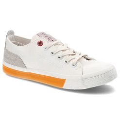 Białe Trampki Cross Jeans Damskie Wygodne Obuwie. Białe trampki i tenisówki damskie Cross Jeans, bez wzorów, z jeansu, bez zapięcia. Za 79.00 zł.