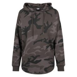 Bluza damska z kapturem Urban Classic Camo. Czarne bluzy damskie Urban Classics, bez wzorów, bez ramiączek, z kapturem. Za 214.00 zł.