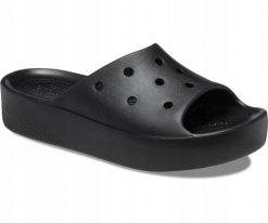 Klapki Dla Dorosłych Crocs Classic Platform Slide. Czarne klapki męskie Crocs, bez wzorów, z materiału, bez zapięcia. Za 139.99 zł.