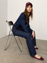 Bawełniane jeansy straight leg - niebieski. Niebieskie jeansy damskie Sinsay, bez wzorów, z bawełny. Za 69.99 zł.