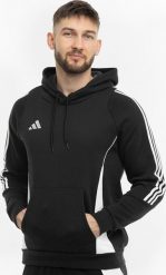 Adidas Bluza męska adidas Tiro 24 Sweat Hooded czarna IJ7673 M. Czarne bluzy męskie Adidas, m, bez wzorów, bez kaptura. Za 189.16 zł.