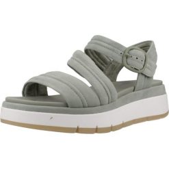 Sandały CLARKS TUSCAN STRAP Zielony. Zielone sandały damskie Clarks, bez wzorów, ze skóry, bez obcasa, bez zapięcia. Za 406.99 zł.